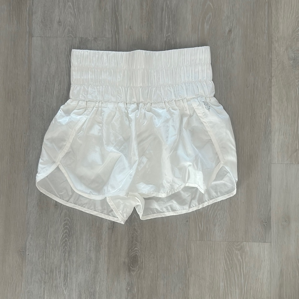 Free people white running shorts